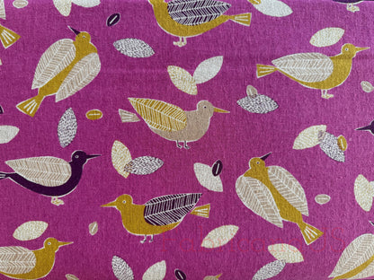 Bird-Bird Cotton Linen Canvas-Robert Kaufman-Japanese Fabric