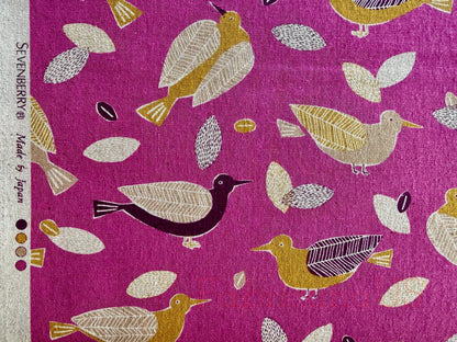 Bird-Bird Cotton Linen Canvas-Robert Kaufman-Japanese Fabric