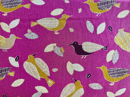 Bird-Bird Cotton Linen Canvas-Robert Kaufman-Japanese Fabric
