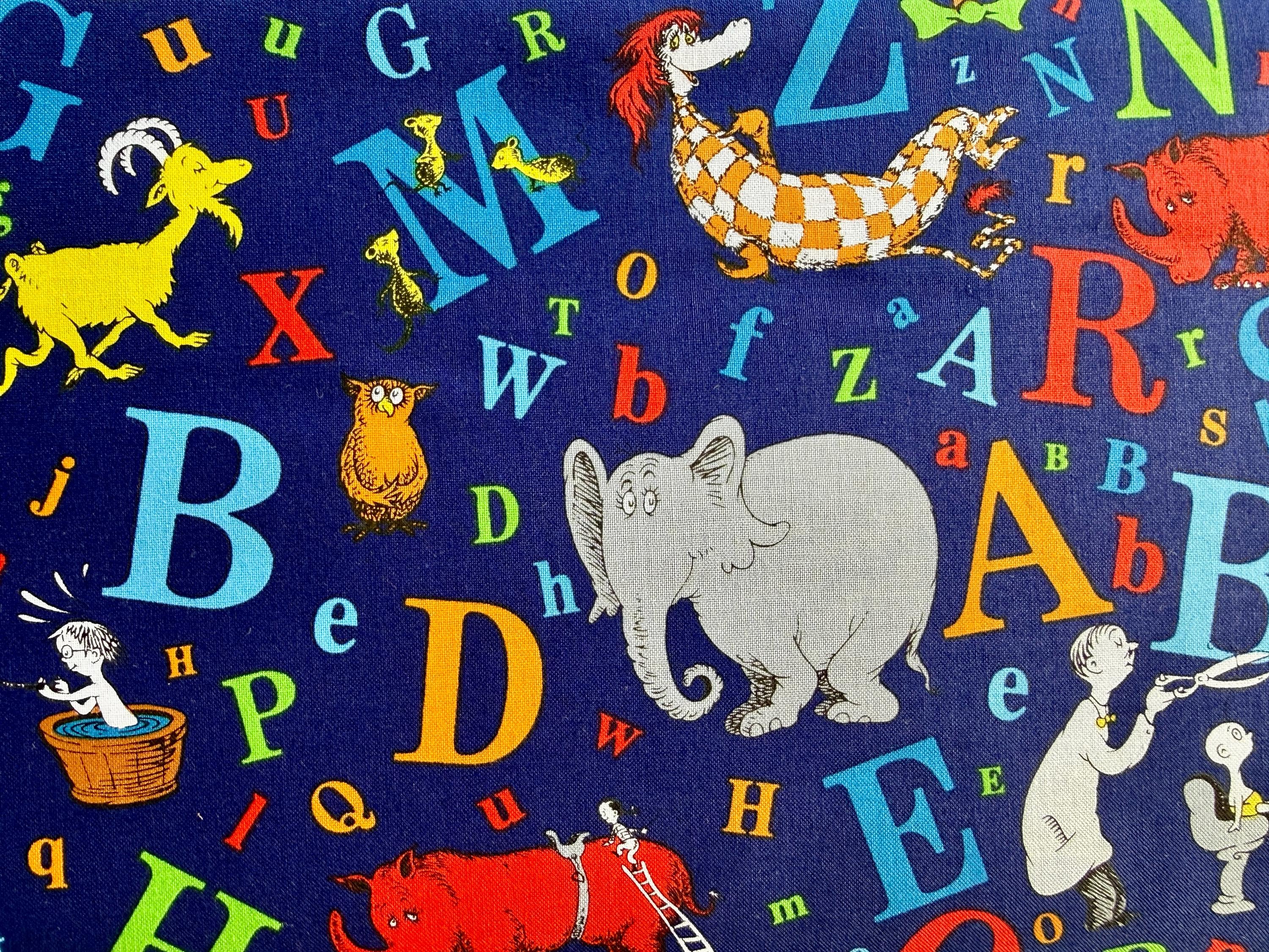 Celebrate Seuss-Dr.Seuss-Robert Kaufman-White Cotton Fabric-Quilting Cotton