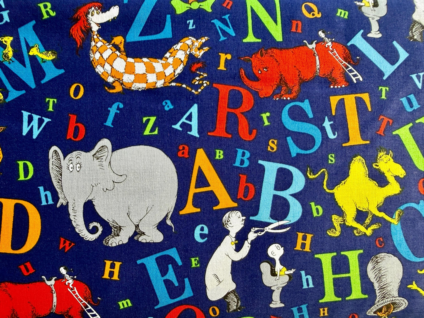 Celebrate Seuss-Dr.Seuss-Robert Kaufman-White Cotton Fabric-Quilting Cotton