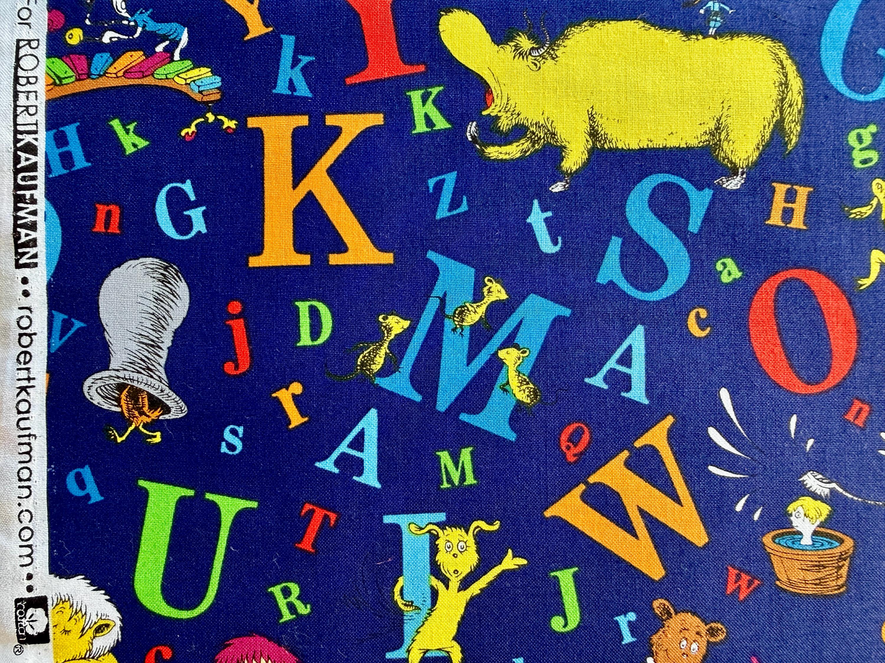 Celebrate Seuss-Dr.Seuss-Robert Kaufman-White Cotton Fabric-Quilting Cotton