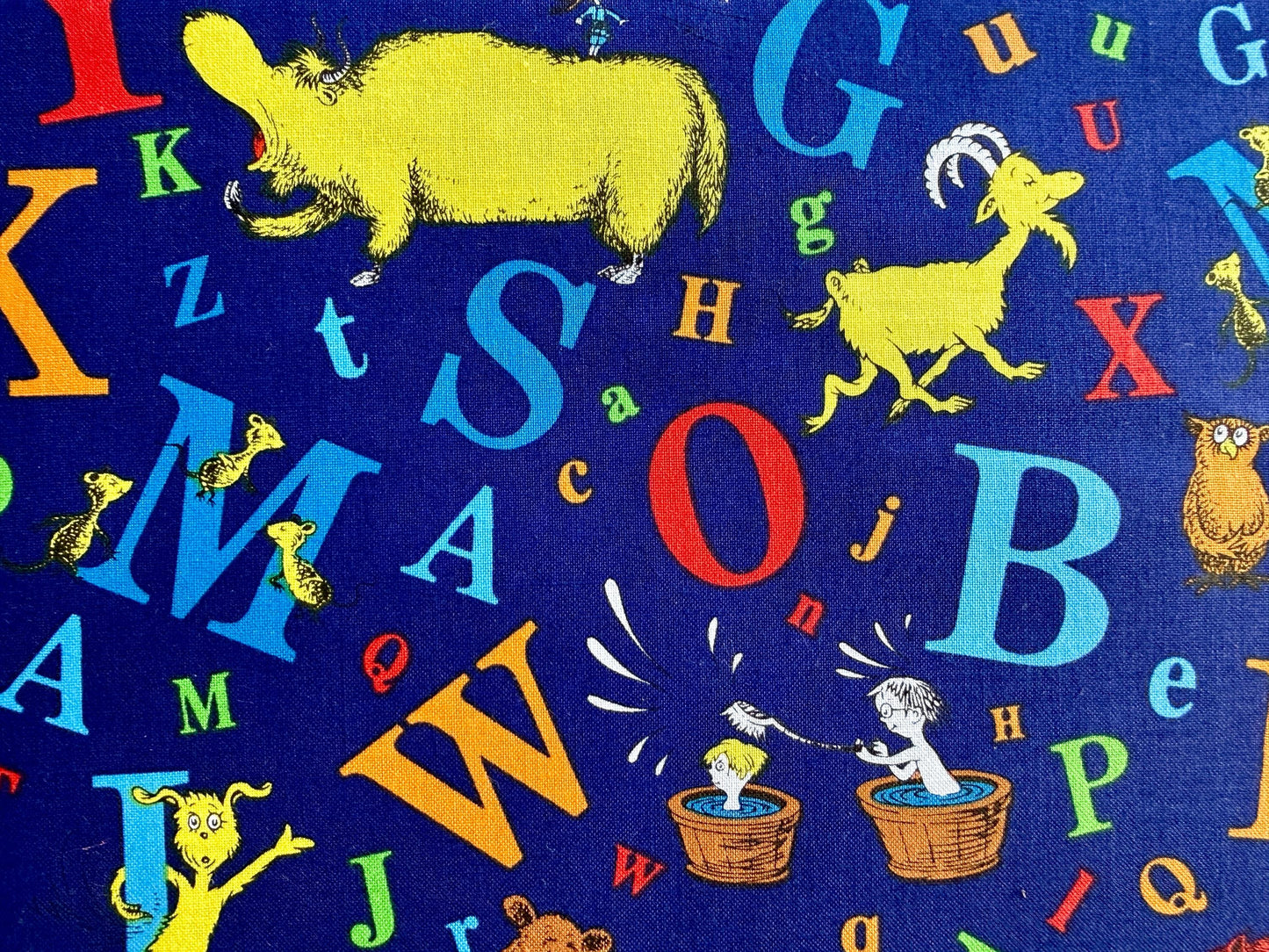 Celebrate Seuss-Dr.Seuss-Robert Kaufman-White Cotton Fabric-Quilting Cotton