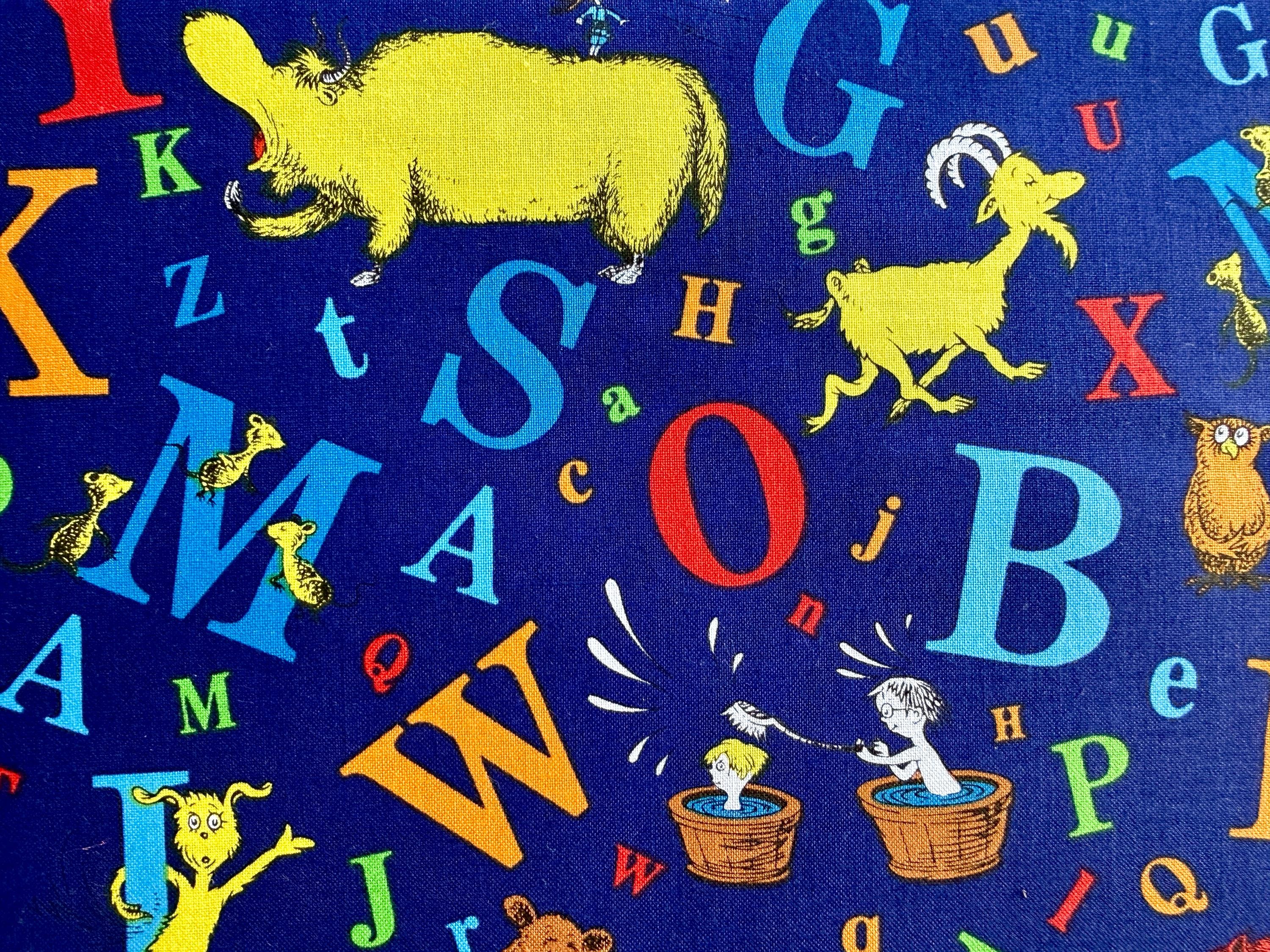 Celebrate Seuss-Dr.Seuss-Robert Kaufman-White Cotton Fabric-Quilting Cotton