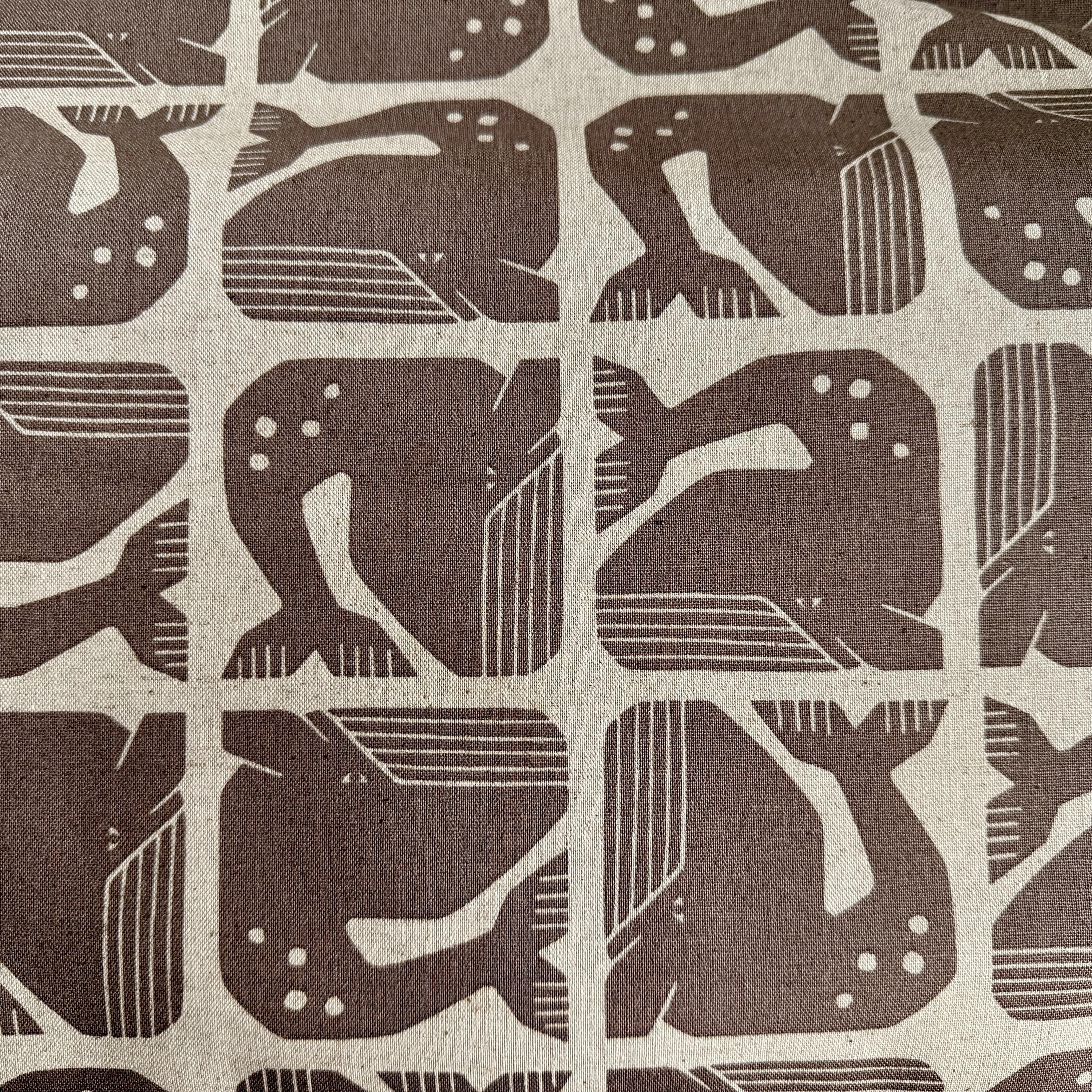 By the Seaside II-Grumpy Whale-Dark Gray Unbleached Canvas-Loes Van Oosten-Cotton Steel