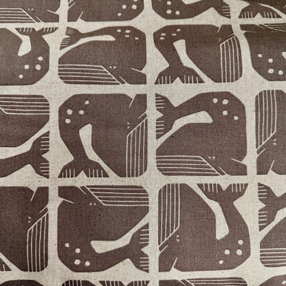 By the Seaside II-Grumpy Whale-Dark Gray Unbleached Canvas-Loes Van Oosten-Cotton Steel