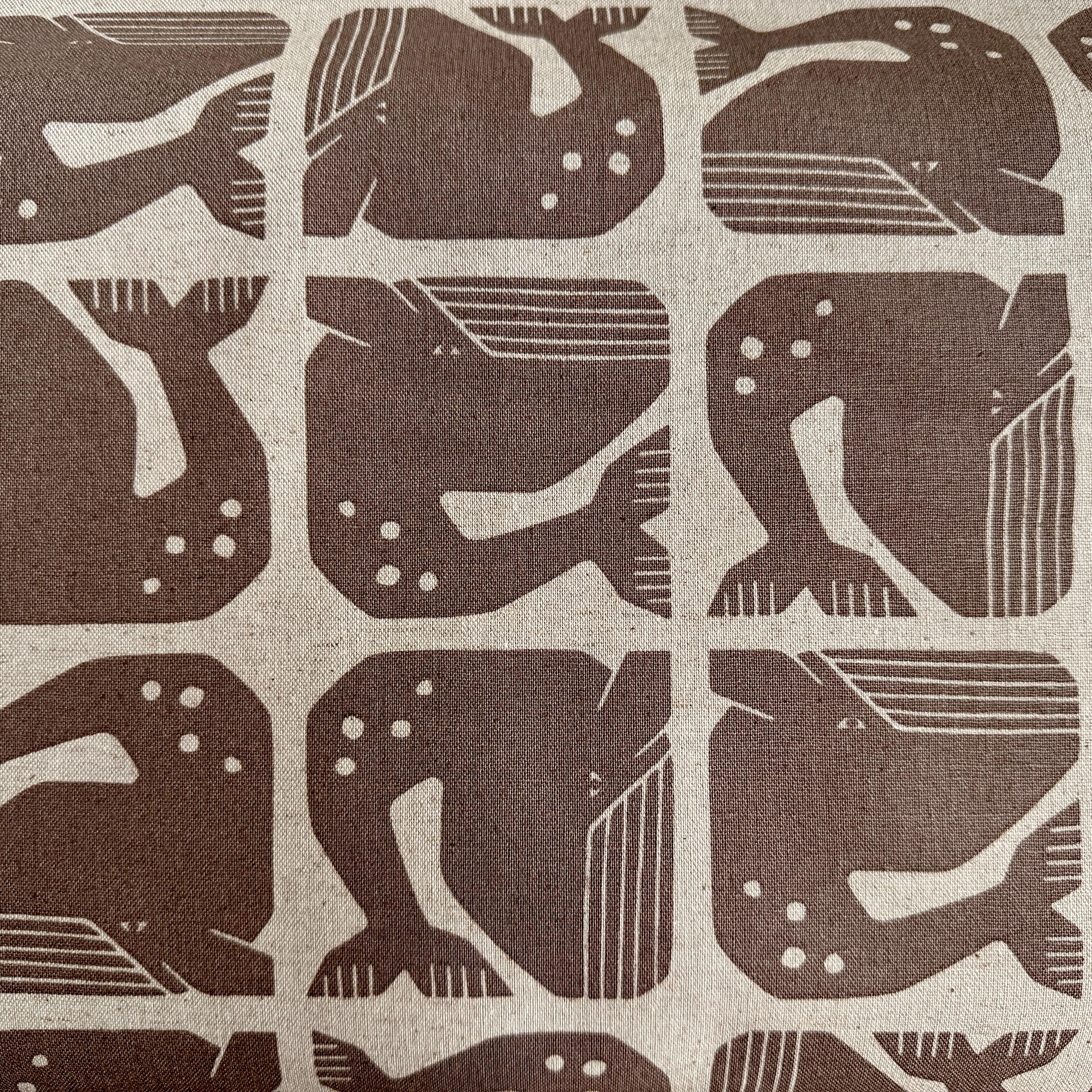 By the Seaside II-Grumpy Whale-Dark Gray Unbleached Canvas-Loes Van Oosten-Cotton Steel