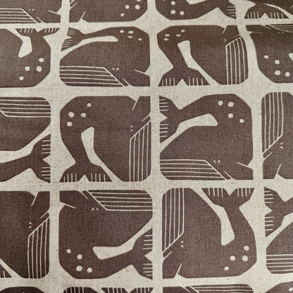 By the Seaside II-Grumpy Whale-Dark Gray Unbleached Canvas-Loes Van Oosten-Cotton Steel