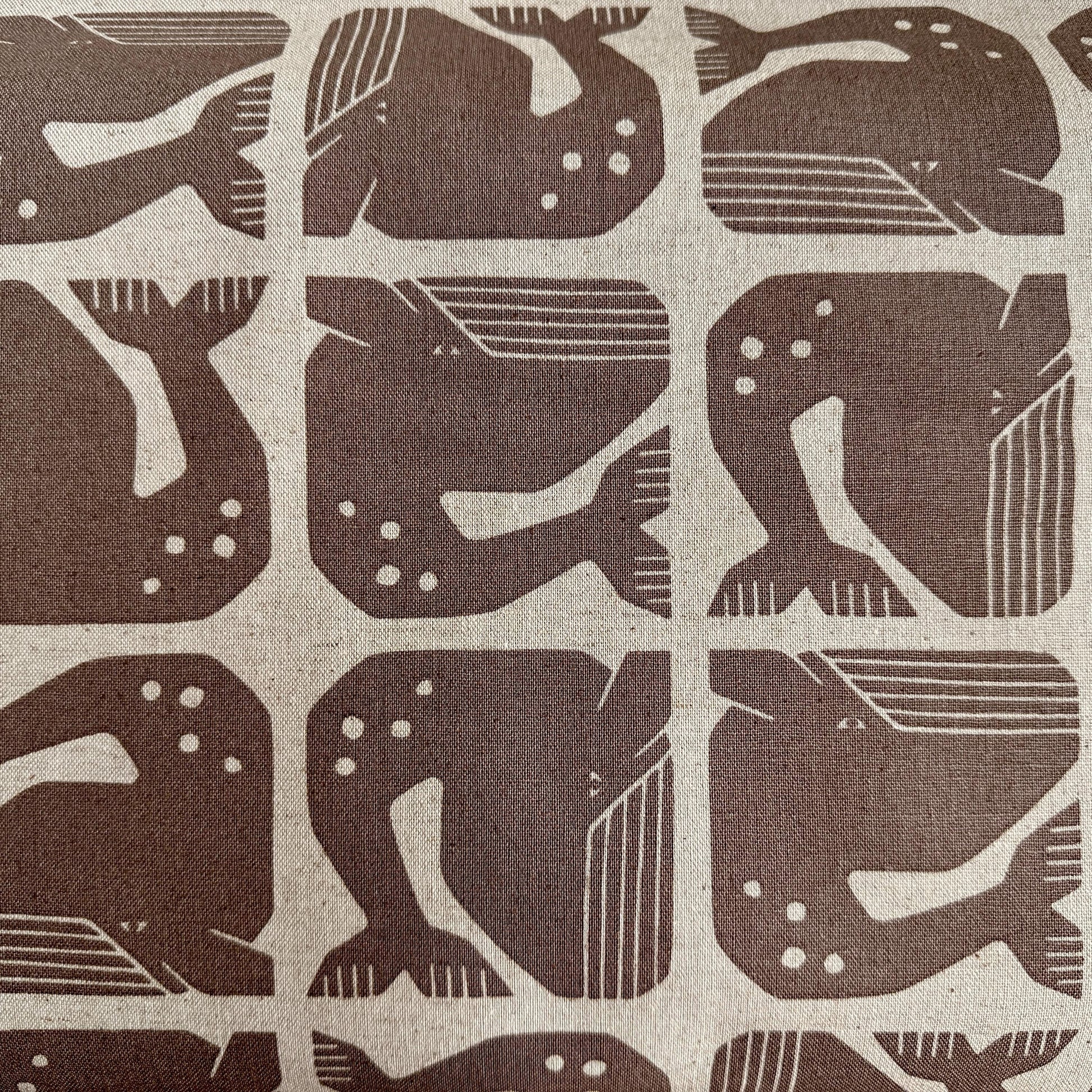By the Seaside II-Grumpy Whale-Dark Gray Unbleached Canvas-Loes Van Oosten-Cotton Steel
