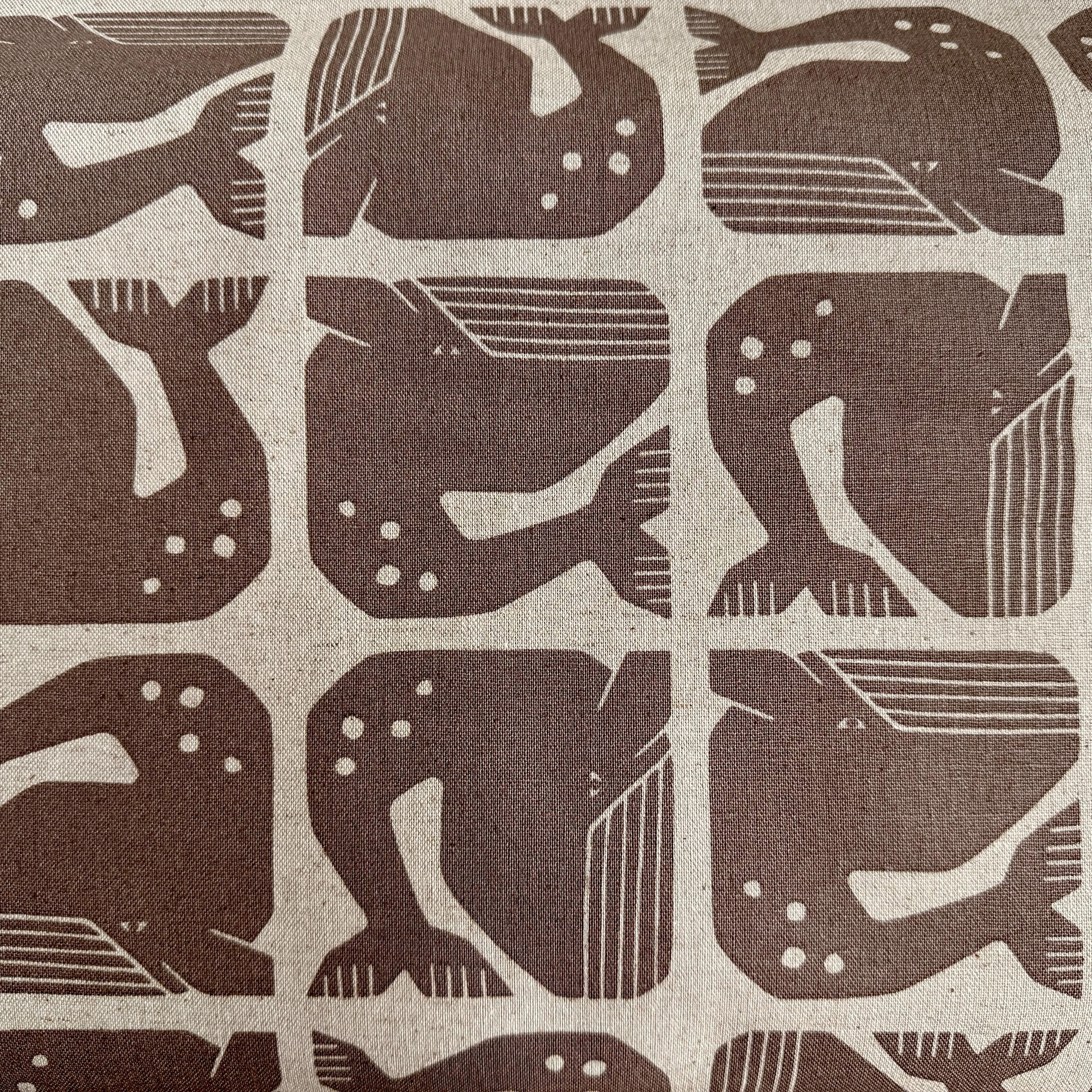 By the Seaside II-Grumpy Whale-Dark Gray Unbleached Canvas-Loes Van Oosten-Cotton Steel