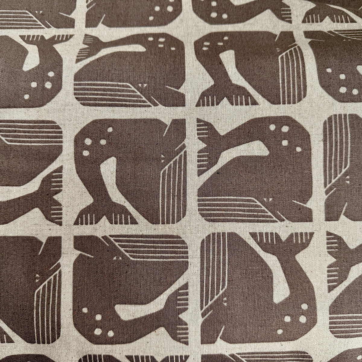 By the Seaside II-Grumpy Whale-Dark Gray Unbleached Canvas-Loes Van Oosten-Cotton Steel