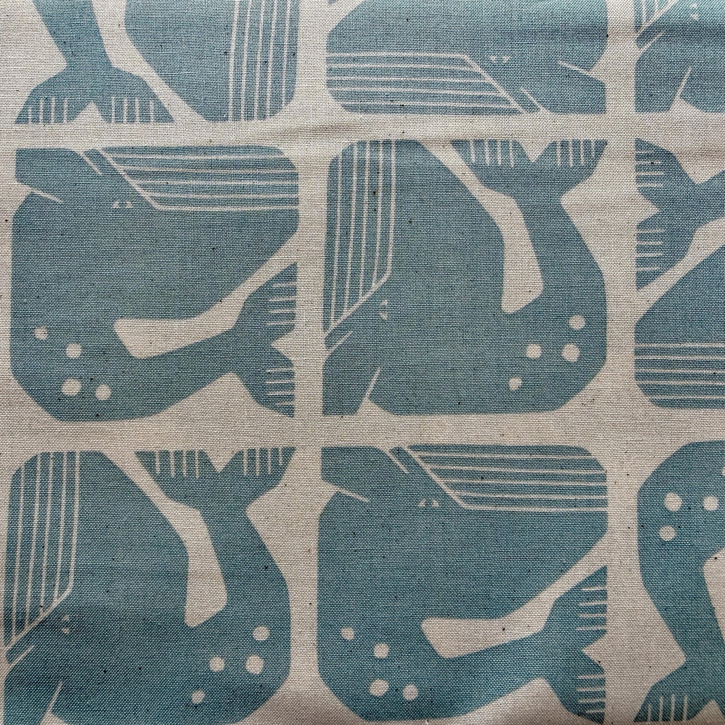 By the Seaside II-Grumpy Whale-Sky Blue Unbleached Quilting Cotton-Loes Van Oosten-Cotton Steel