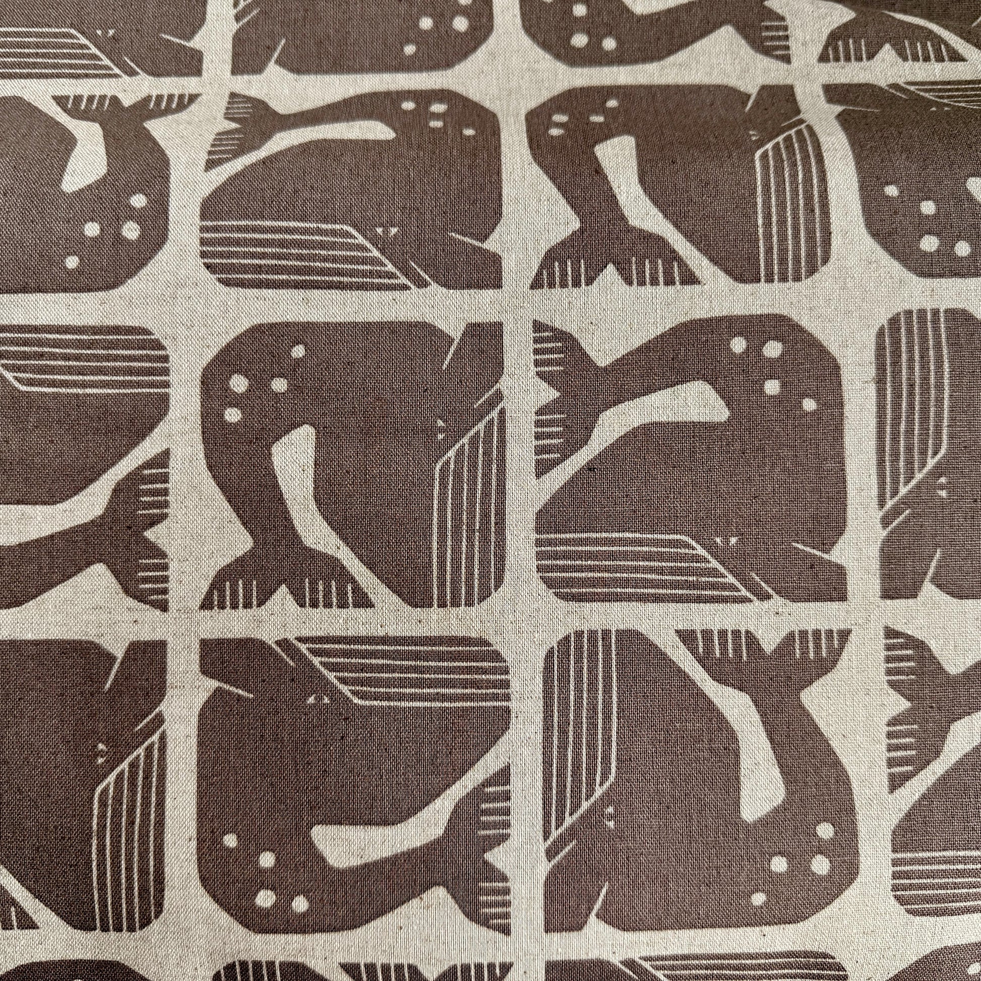 By the Seaside II-Grumpy Whale-Dark Gray Unbleached Canvas-Loes Van Oosten-Cotton Steel