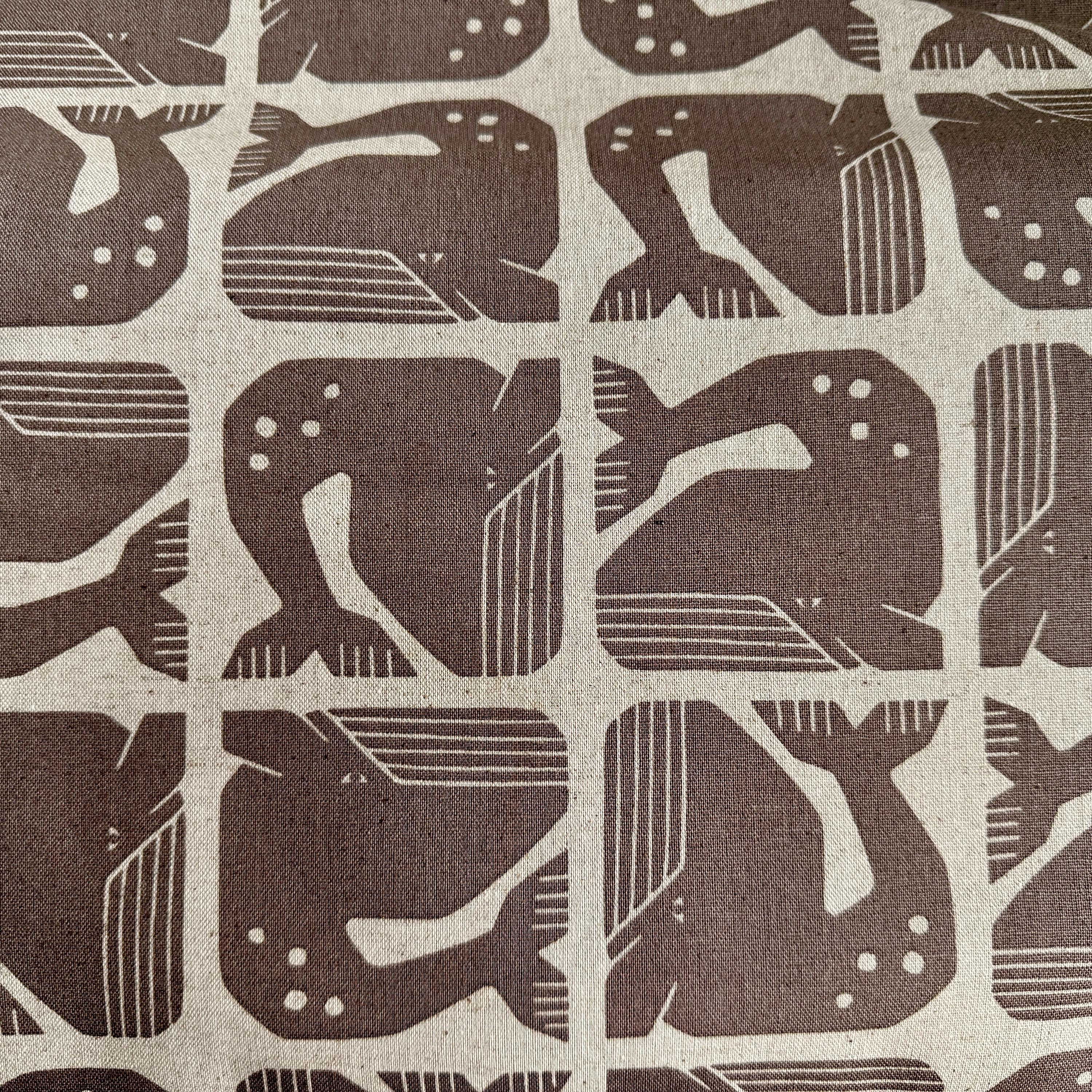By the Seaside II-Grumpy Whale-Dark Gray Unbleached Canvas-Loes Van Oosten-Cotton Steel