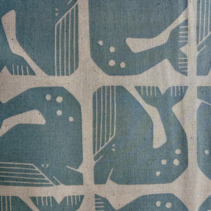 By the Seaside II-Grumpy Whale-Sky Blue Unbleached Quilting Cotton-Loes Van Oosten-Cotton Steel