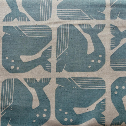By the Seaside II-Grumpy Whale-Sky Blue Unbleached Quilting Cotton-Loes Van Oosten-Cotton Steel
