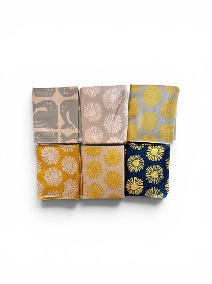 By the Seaside-Sunshine Grumpy Whales Unbleached Canvas Quilting Cotton Fat Quarter Bundle (10)-Loes Van Oosten-Cotton Steel