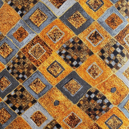 Gustav Klimt Squares & Diamonds Gold Metallic Quilting Cotton Fabric by Robert Kaufman – SRKM-17184-133