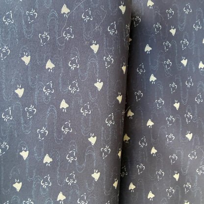 Bird Fabric-Navy Blue-Westex Sevenberry-Japanese Sheeting Fabric-88222-8-13