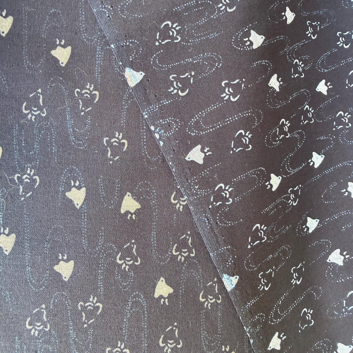 Bird Fabric-Navy Blue-Westex Sevenberry-Japanese Sheeting Fabric-88222-8-13