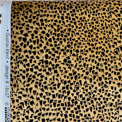 Robert Kaufman-Gustav Klimt-Metallic Gold Brushstrokes-Black -SRKM-18657-2