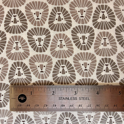 Rising Sun - Lion - Fog - Cotton + Steel - Loes Van Oosten - LV903-FO2