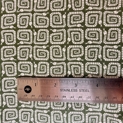 Rising Sun - Winding Snake - Very Green - Cotton + Steel - Loes Van Oosten - LV904-VG1