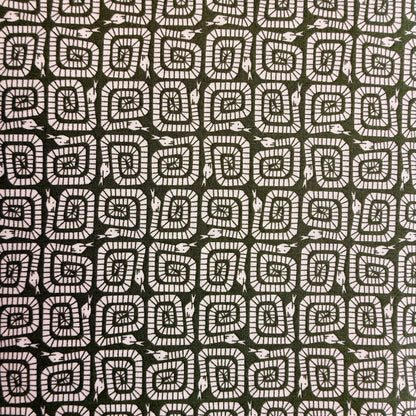 Rising Sun - Winding Snake - Very Green - Cotton + Steel - Loes Van Oosten - LV904-VG1