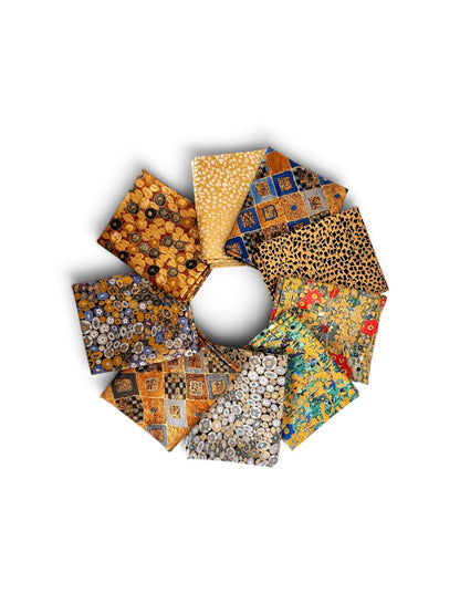 Gustav Klimt – Fat Quarter Bundle (9) – Robert Kaufman Fabrics
