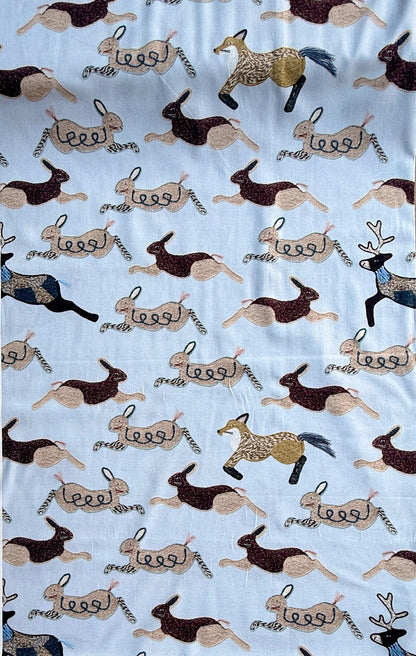 Forest Animals Fabric - Kokka - Kari Ishikawa - Japanese Quilting Cotton Fabric - EGX-9900-3A
