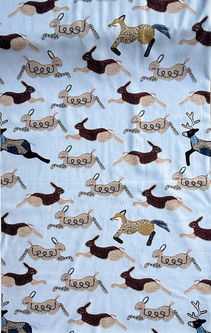 Forest Animals Fabric - Kokka - Kari Ishikawa - Japanese Quilting Cotton Fabric - EGX-9900-3A