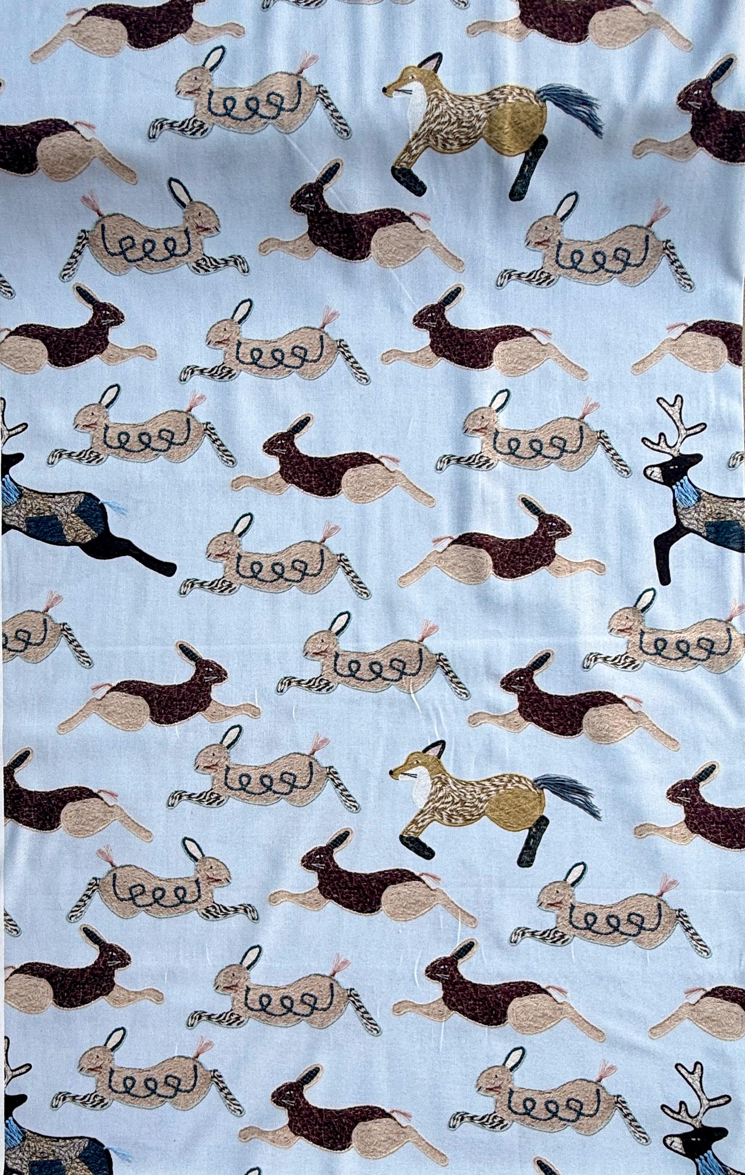 Forest Animals Fabric - Kokka - Kari Ishikawa - Japanese Quilting Cotton Fabric - EGX-9900-3A