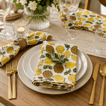 Under the Apple Tree-Orchard Golden Fabric-Loes Van Oosten