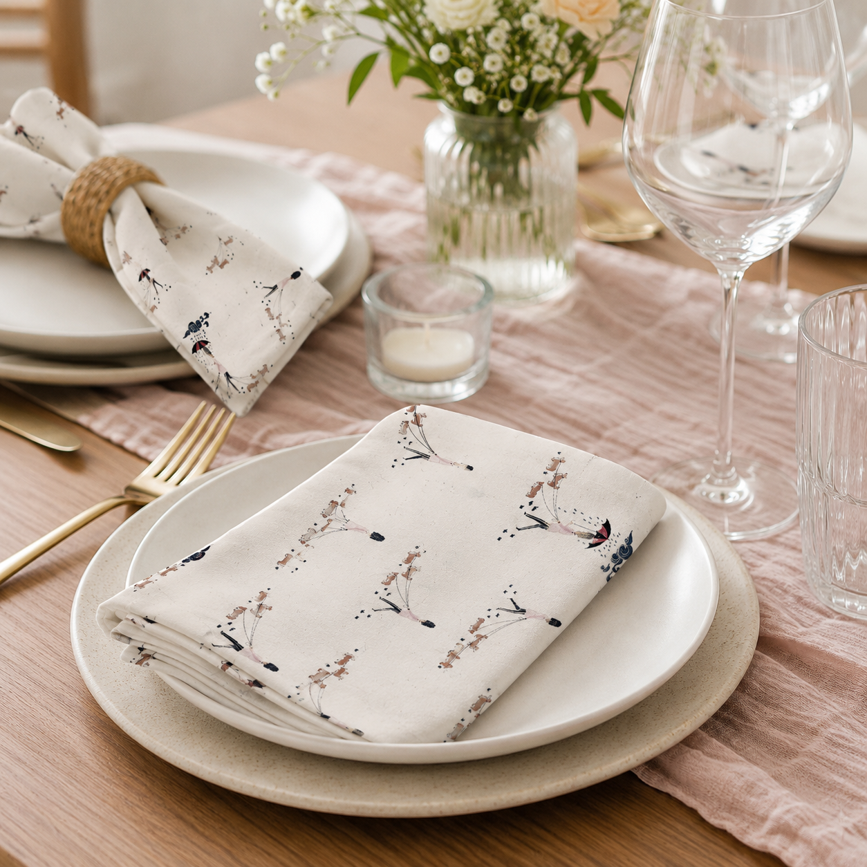 London Town-Reign Reign Go Away-White Unbleached Fabric-Sara Mulvanny-Cotton+Steel