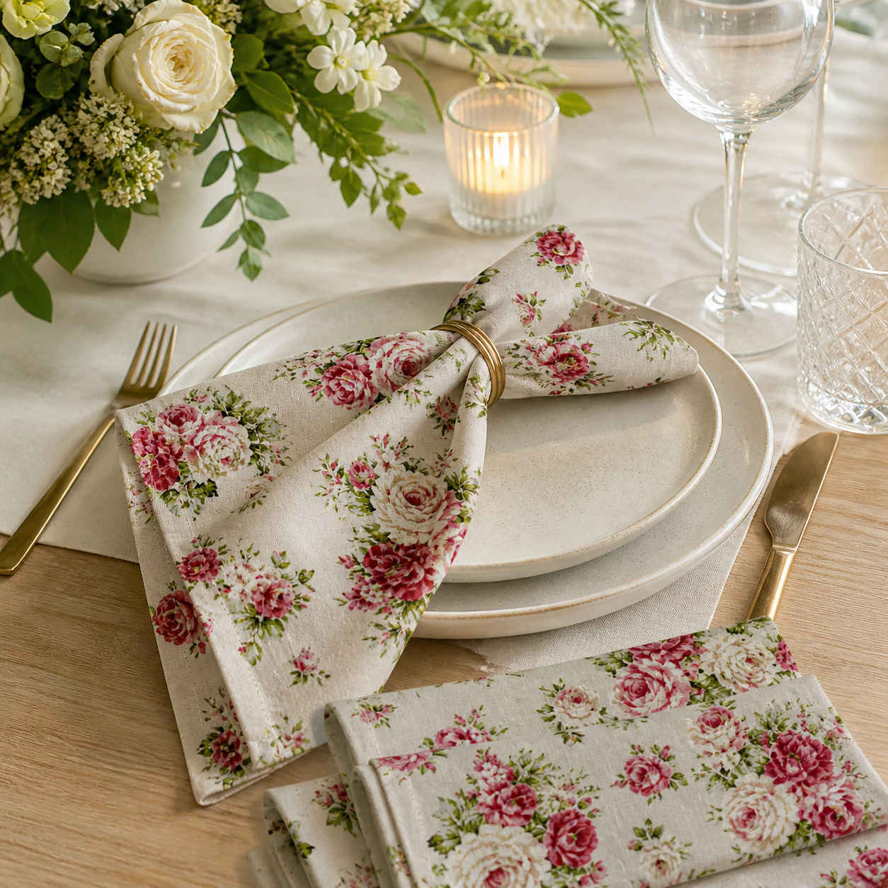 Country Floral - Nakamura - Japanese Fabric - Floral Fabric - Roses