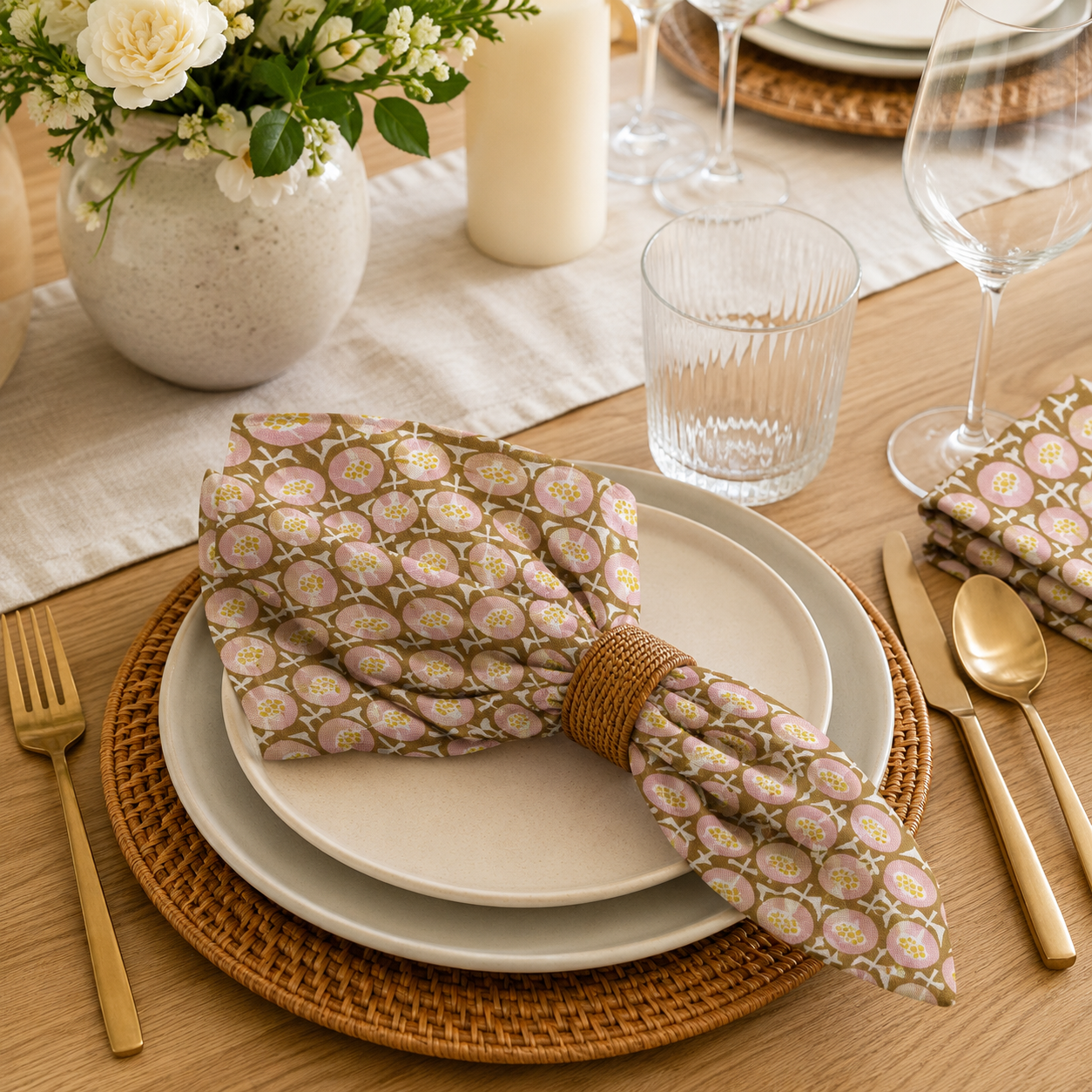 Sweet Floral Scent-Buttercup-Yellow Fabric-Loes Van Oosten