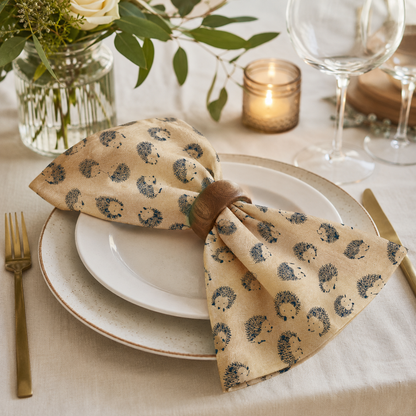 Porcupine & Hedgehog Fabric-Japanese Cotton Oxford Fabric