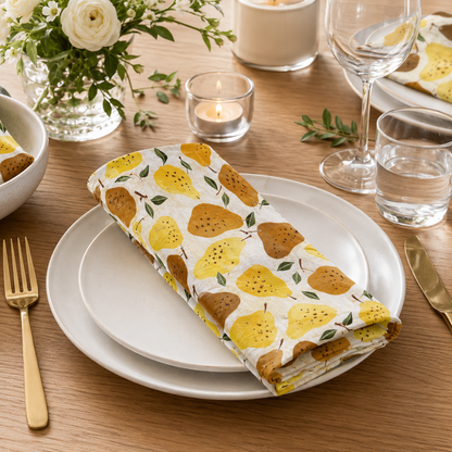 Under the Apple Tree-Quince Yellow Fabric-Loes Van Oosten-Cotton + Steel