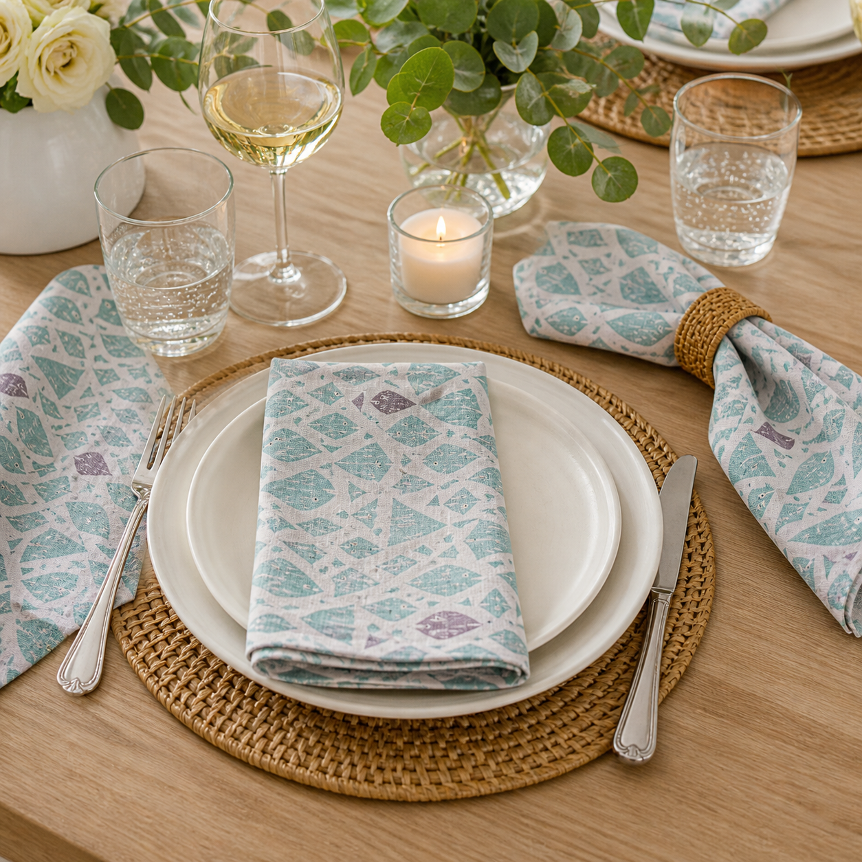 By the Seaside-Happy Fish-Aqua Unbleached Fabric-Loes Van Oosten-Cotton+Steel