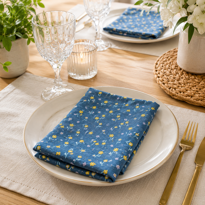 Neko and Tori - Flower Picking - Gray Cotton - Itsuko Naka - Cotton + Steel - Quilting Cotton Fabric