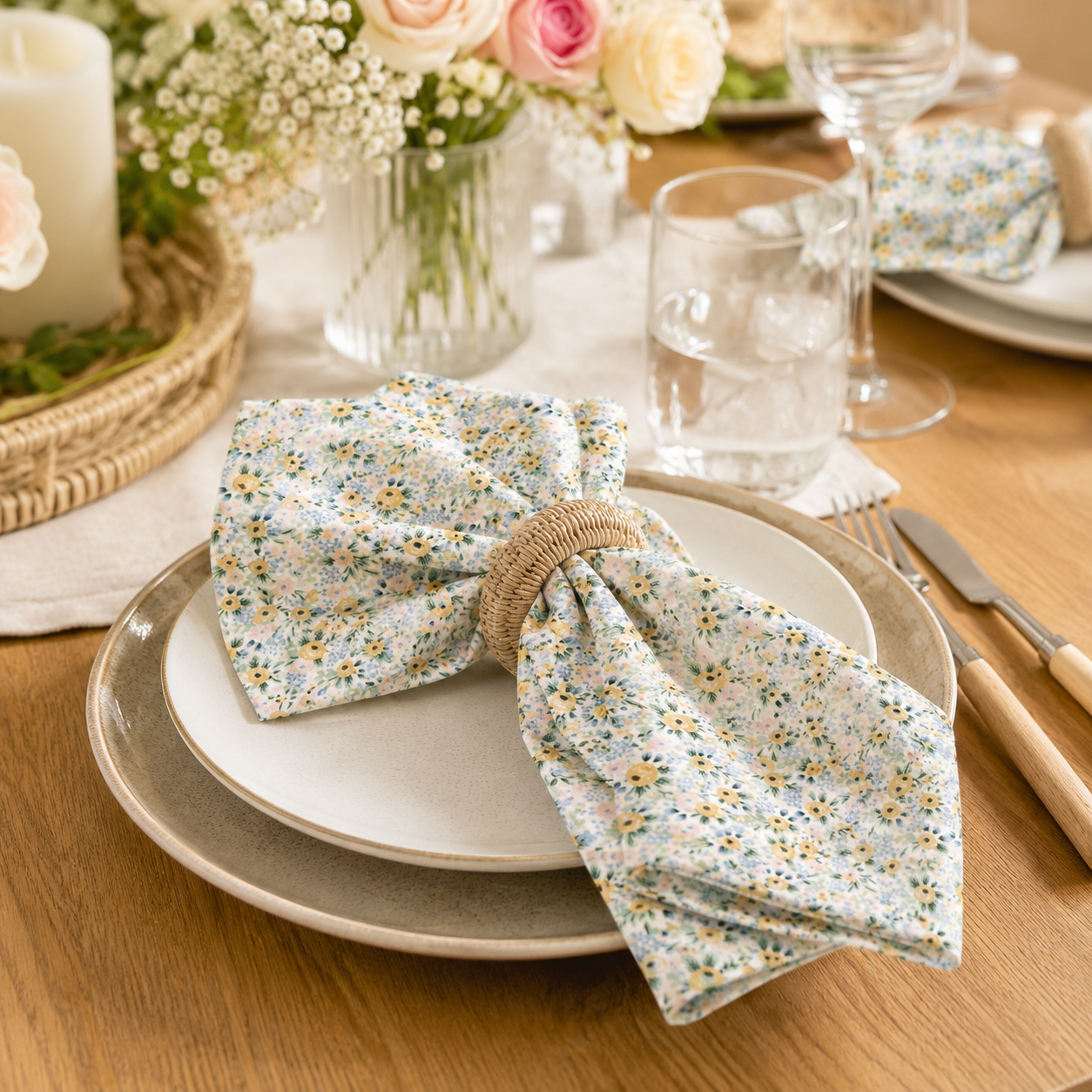 Easter-Garden Party-Rosa-Cream Fabric-Rifle Paper Co