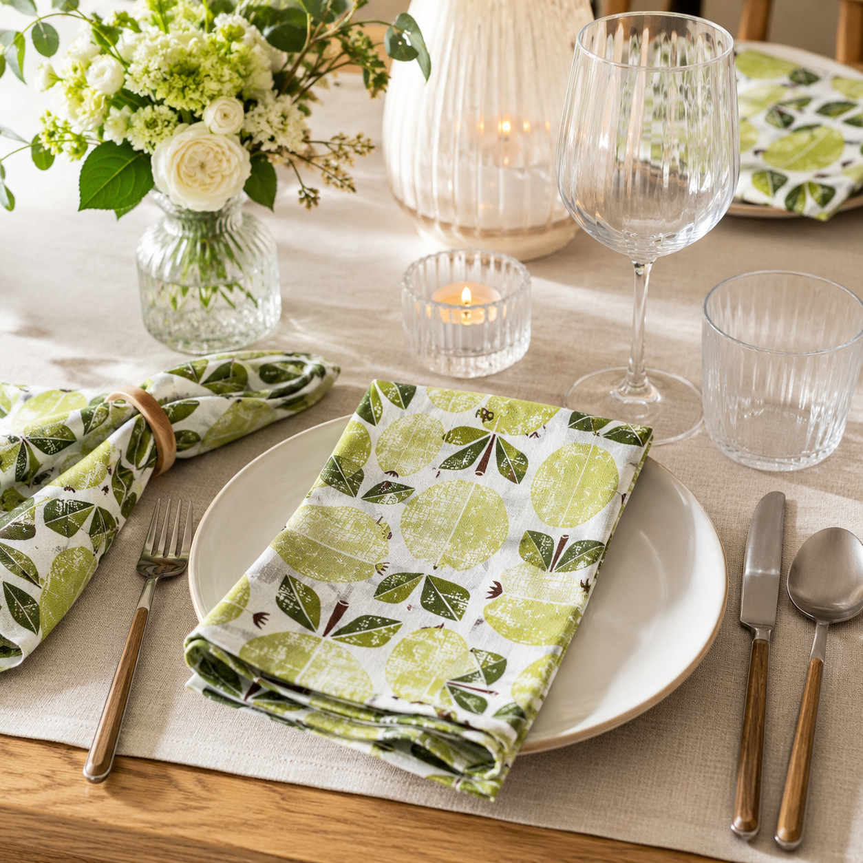 Under the Apple Tree Apple-Green Fabric-Loes Van Oosten
