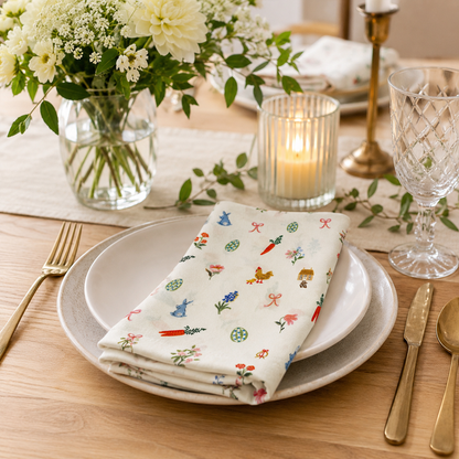 Rifle Paper Co. Easter Basket Cream Quilting Cotton Fabric
