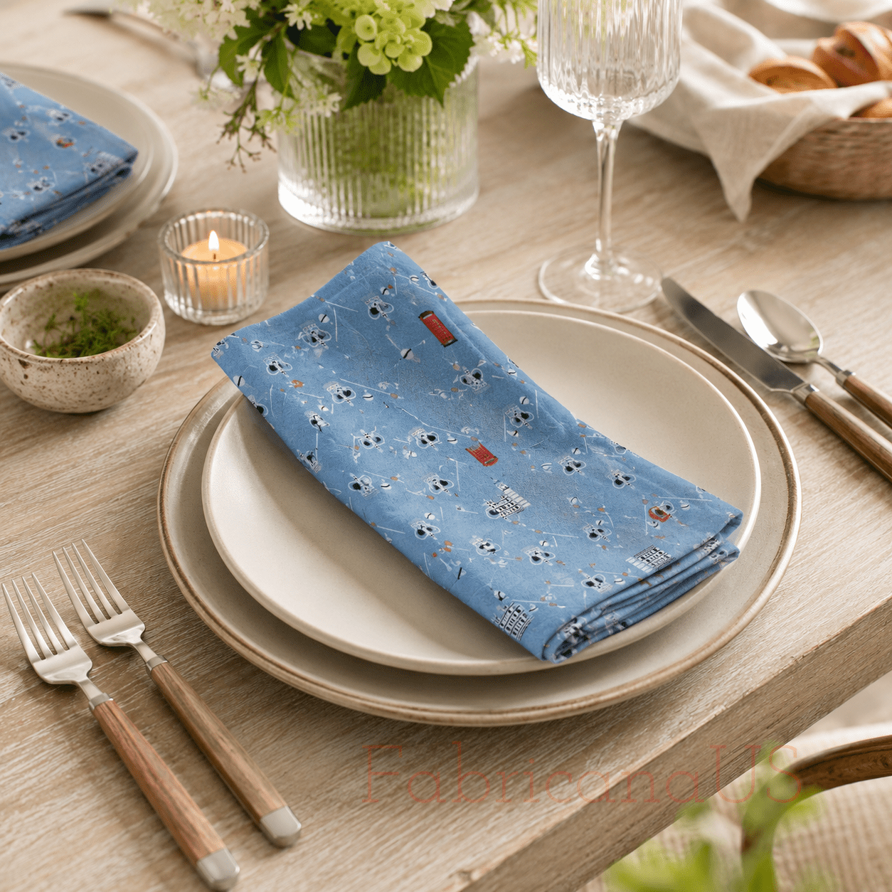 London Town HRH-Blue Fabric-Sara Mulvanny-Cotton + Steel