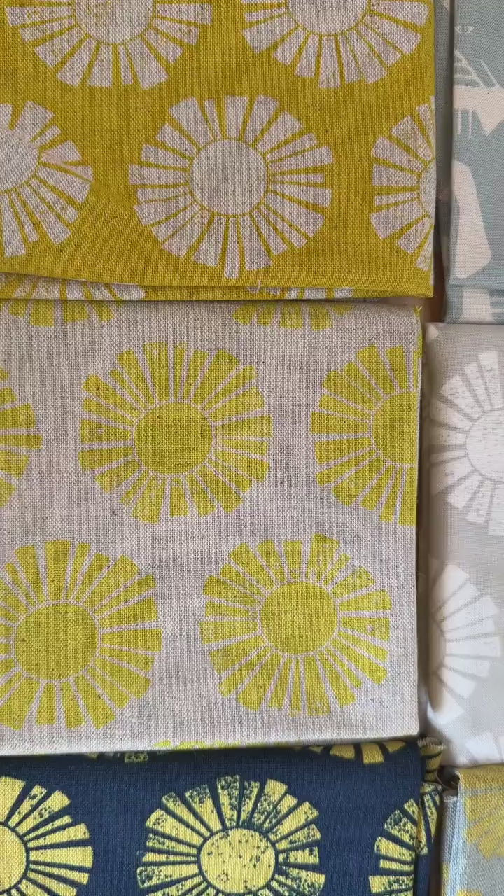 By the Seaside-Sunshine Grumpy Whales Unbleached Canvas Quilting Cotton Fat Quarter Bundle (10)-Loes Van Oosten-Cotton Steel
