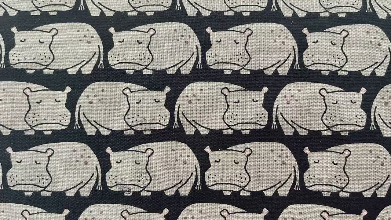 Rising Sun - Weary Hippo - Willow Fabric - Loes Van Oosten - LV901-WI1