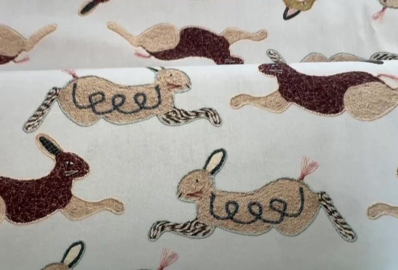 Forest Animals Fabric - Kokka - Kari Ishikawa - Japanese Quilting Cotton Fabric - EGX-9900-3A