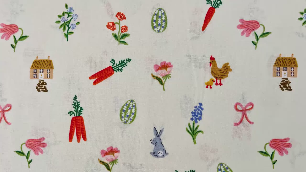 Easter - Easter Lattice - Linen Canvas Metallic Fabric - Rifle Paper Co - RP1501-LI8CM
