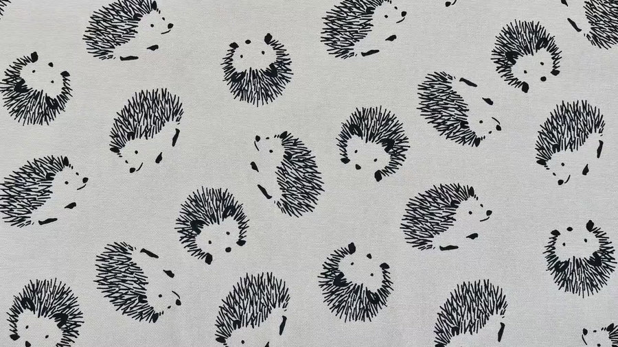 Porcupine - Hedgehog Fabric - Japanese Fabric - Cotton Oxford Fabric - H-7097 - 2A