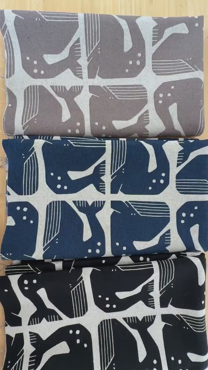 By the Seaside II-Grumpy Whale-Sky Blue Unbleached Quilting Cotton-Loes Van Oosten-Cotton Steel